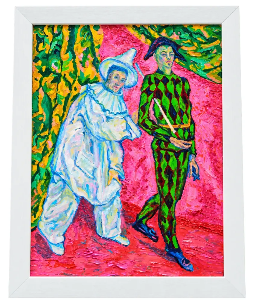 [LBART-2025-PIERRO-HARLEQUIN] Pierro and Harlequin (after Cezanne)